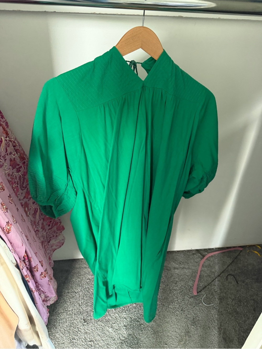 Knox Rose Women’s Short Sleeve Blouse Top Green Size Large